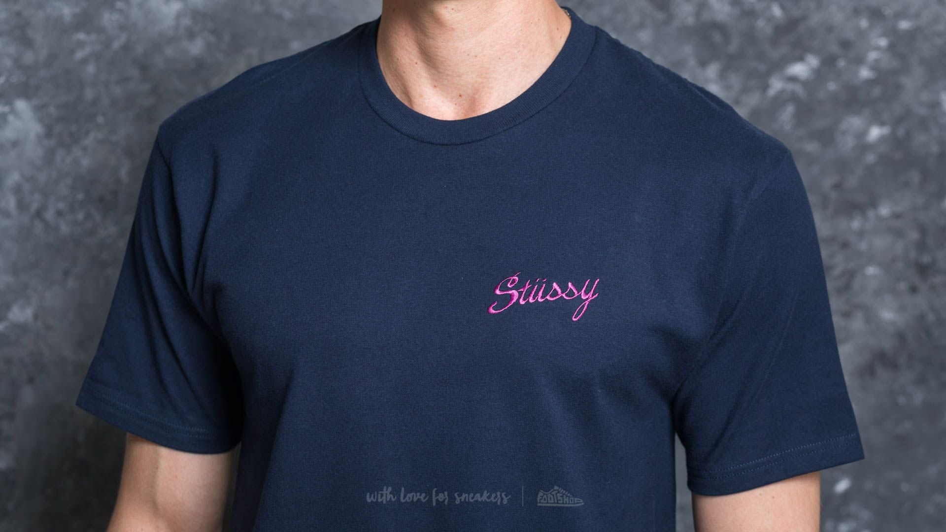 Stussy× Champion MA-1 Camisetas Stüssy Champion Tee Navy | Footshop