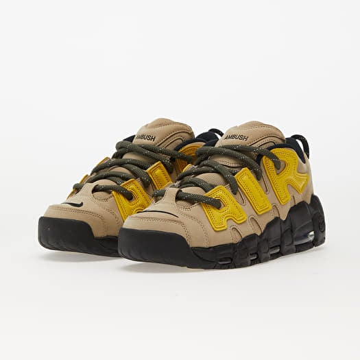 Men s shoes Nike x AMBUSH Air More Uptempo Low Sp Limestone Vivid Sulfur Black Flat Pewter Footshop