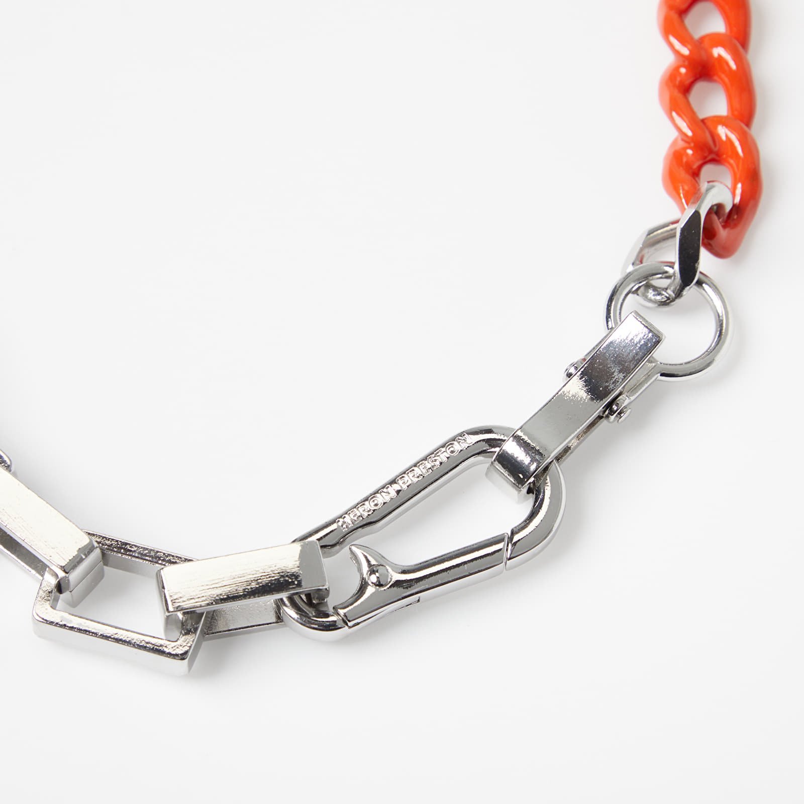 Heron Preston Multichain Necklace in Silver & Orange | REVOLVE