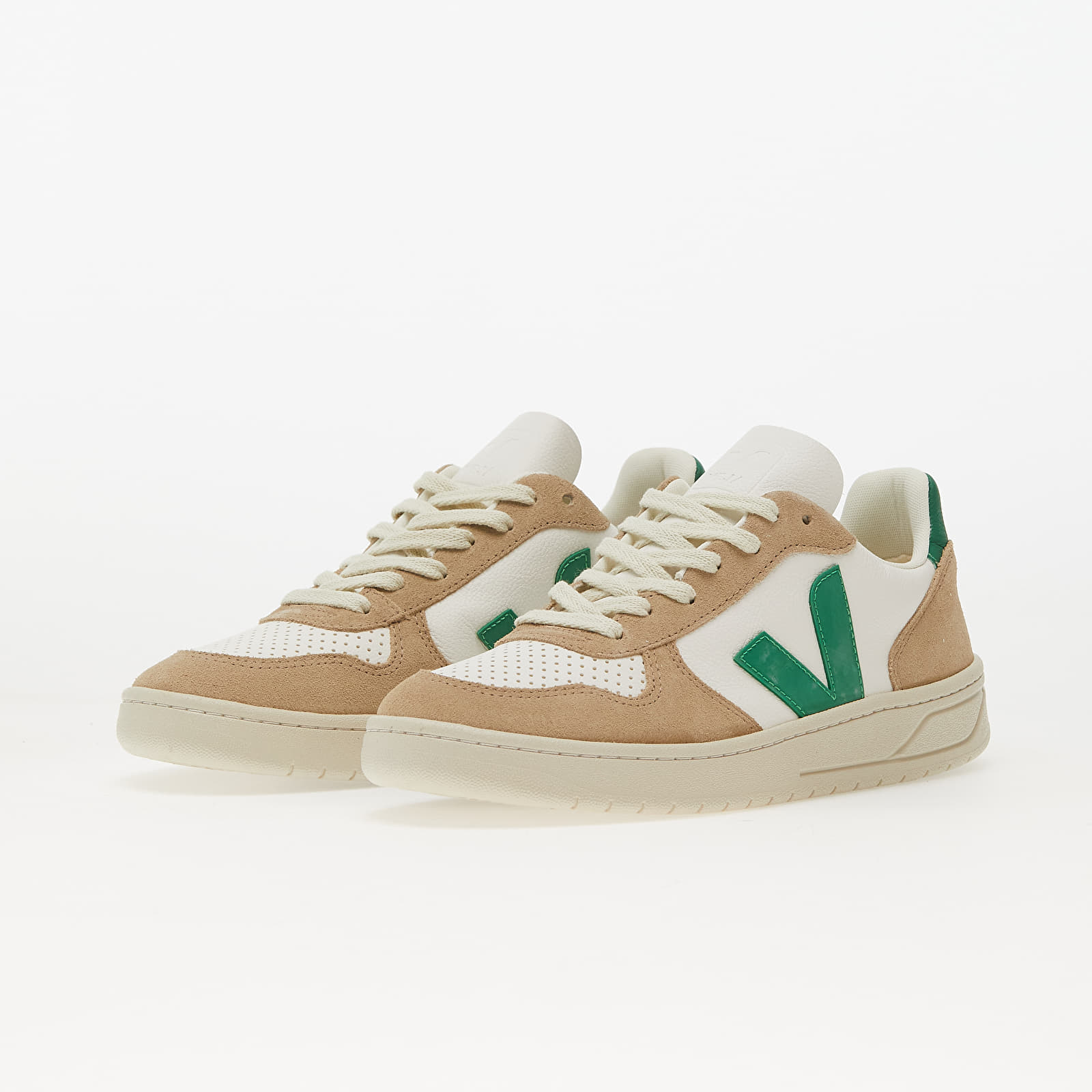 Férfi cipők Veja V-10 Extra White/ Emeraude/ Sahara