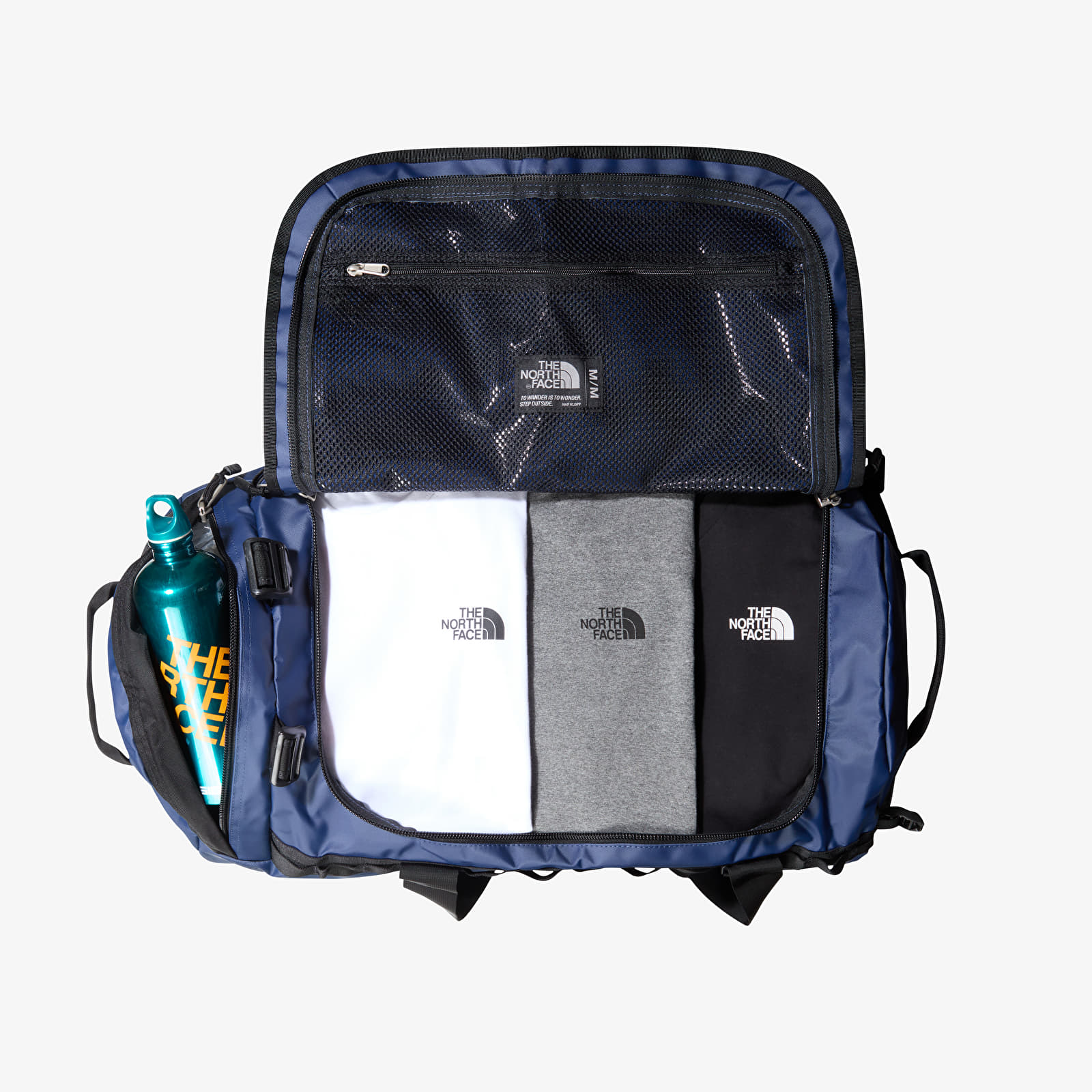 Tašky přes rameno The North Face Base Camp Duffel - M Summit Navy/ TNF Black