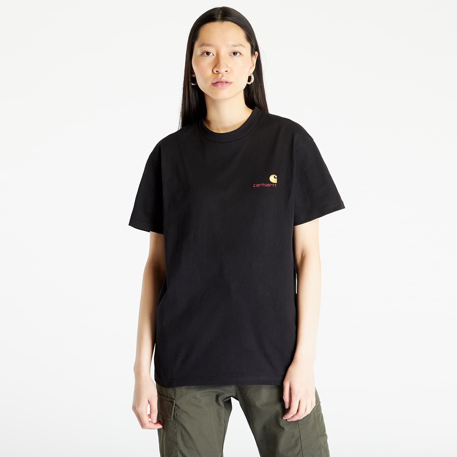 T-shirts Carhartt WIP S/S American UNISEX Script T-Shirt Black