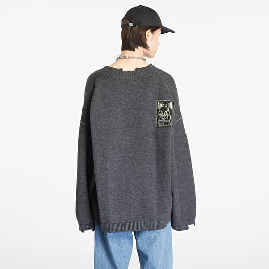 Sweaters Ambush Felted Knit V Neck Sweater Medium Grey Melange