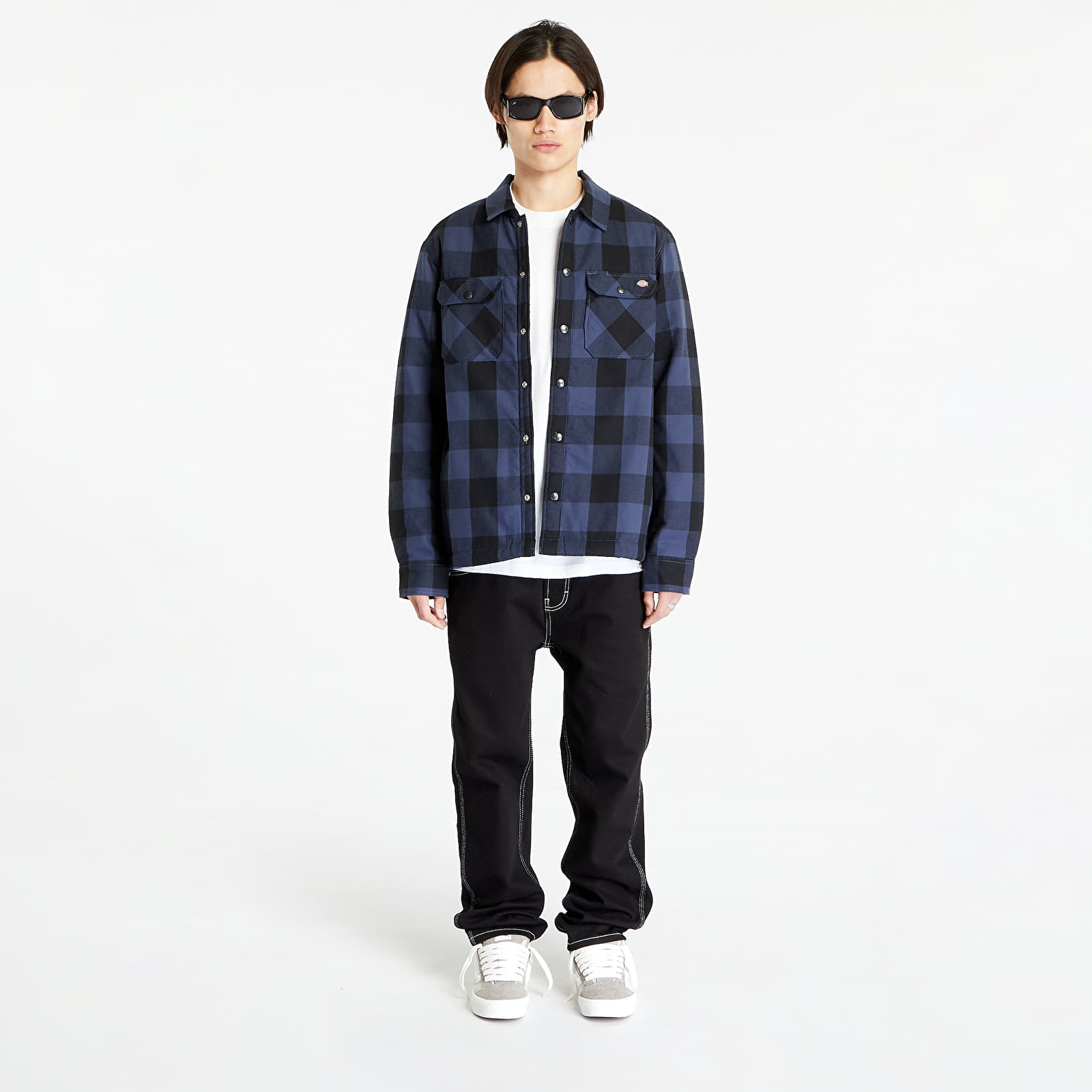 Koszule Dickies Lined Sacramento Shirt Navy Blue