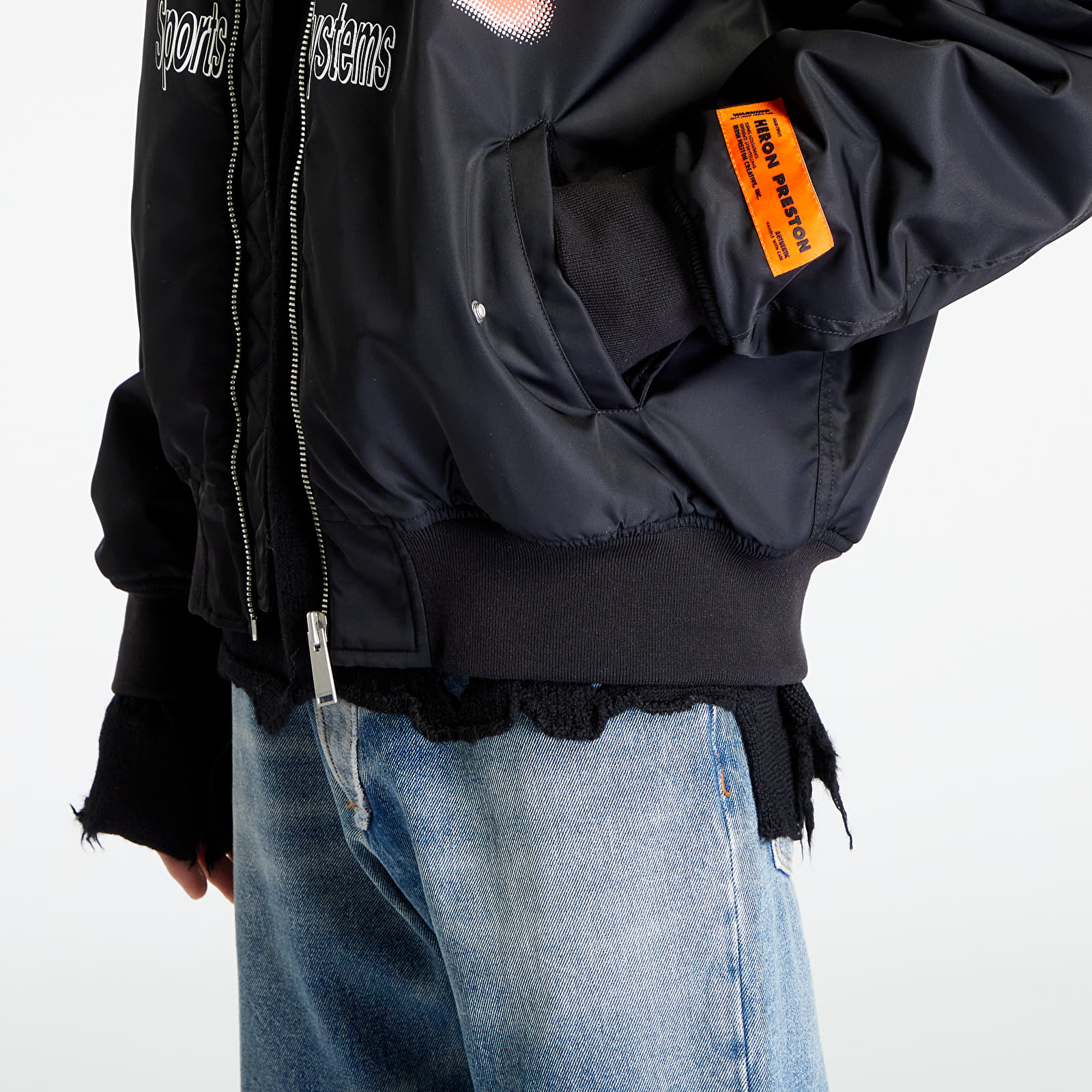 Bomber Jackets HERON PRESTON Ex-Ray Nylon Bomber Black/ Red