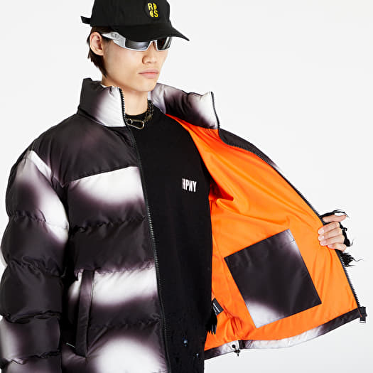 Jackets HERON PRESTON Ex Ray Aop Blur Nylon Puffer White Black