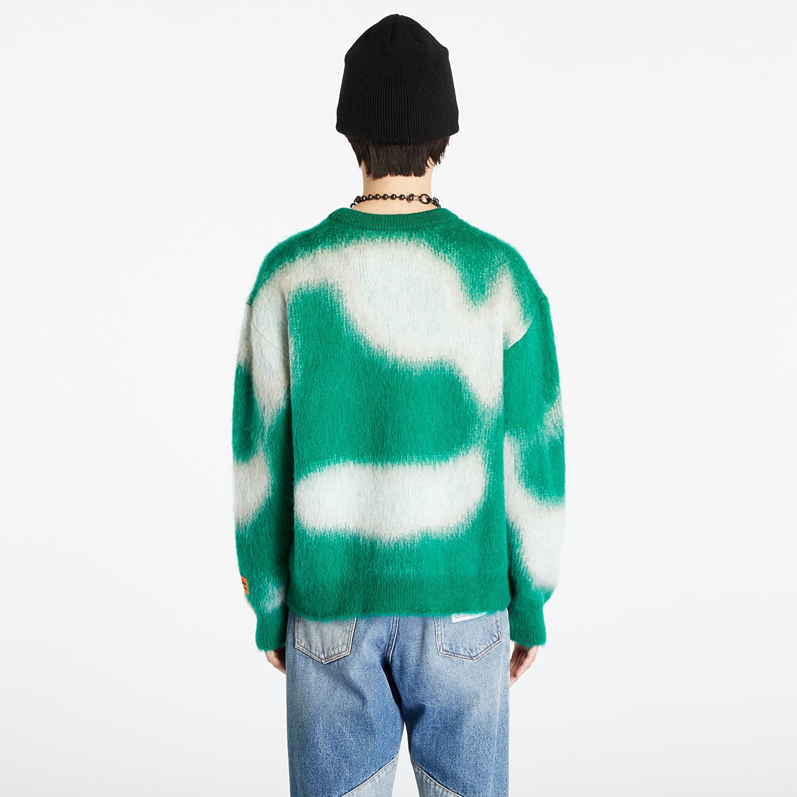 Pulovere HERON PRESTON Aop Knit Crewneck Green/ White