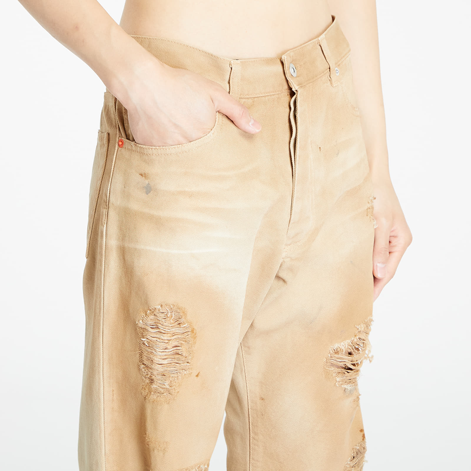 Jeans HERON PRESTON Destroyed Canvas Hammer Pants Beige