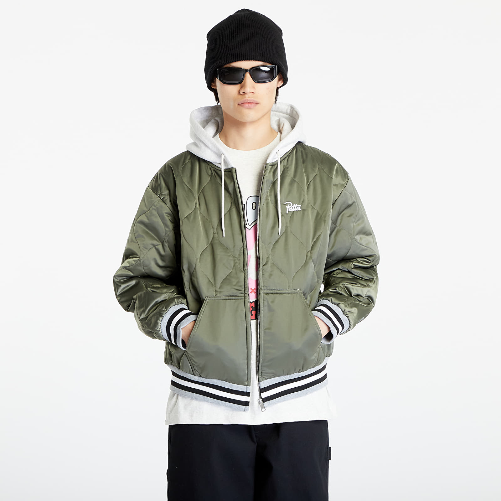 Lacoste hooded hotsell bomber jacket