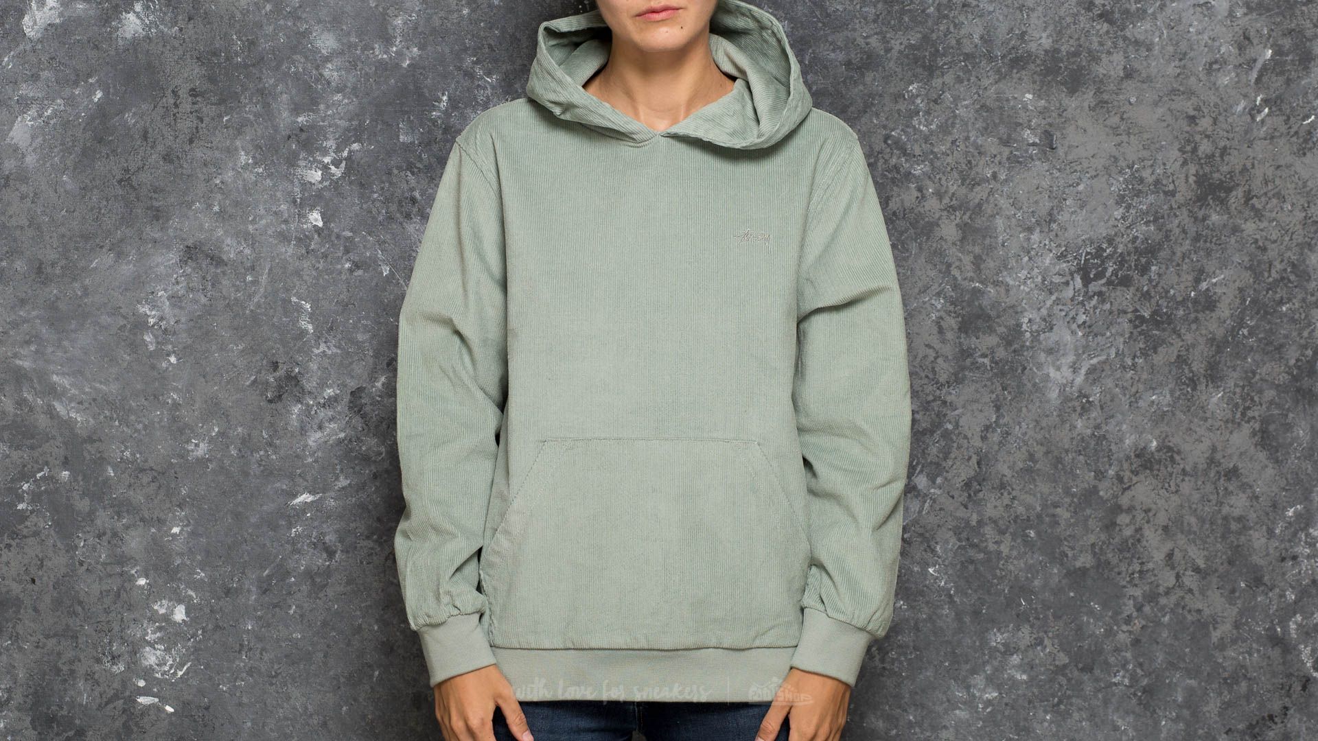 Džemperiai su gobtuvais ir džemperiai Stüssy Montana Cord Hoodie Sage