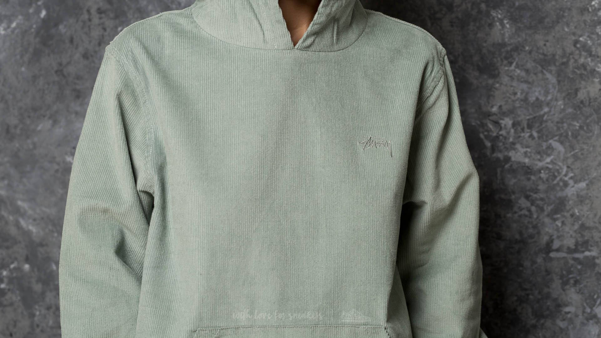 Džemperiai su gobtuvais ir džemperiai Stüssy Montana Cord Hoodie Sage