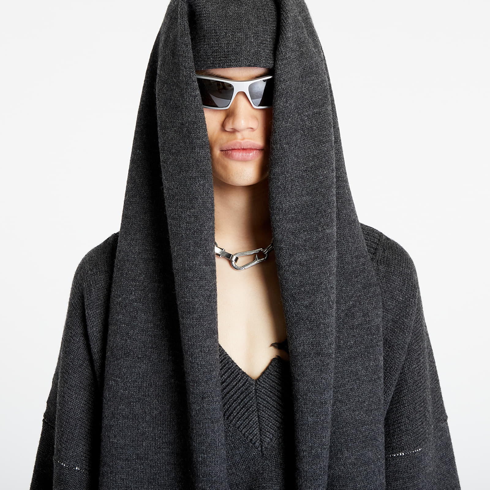 Κασκόλ Ambush Felted Knit Scarf Medium Grey Melange