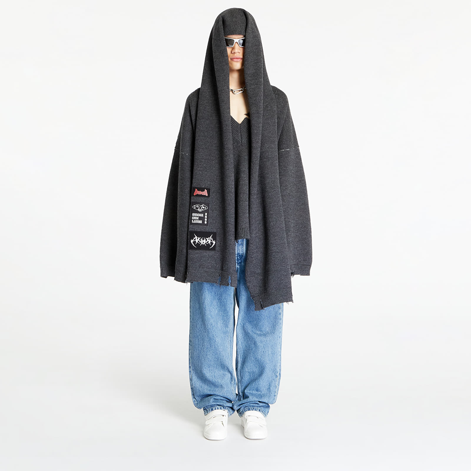 Κασκόλ Ambush Felted Knit Scarf Medium Grey Melange