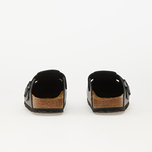 Birkenstock Boston Natural Leather Black | Footshop