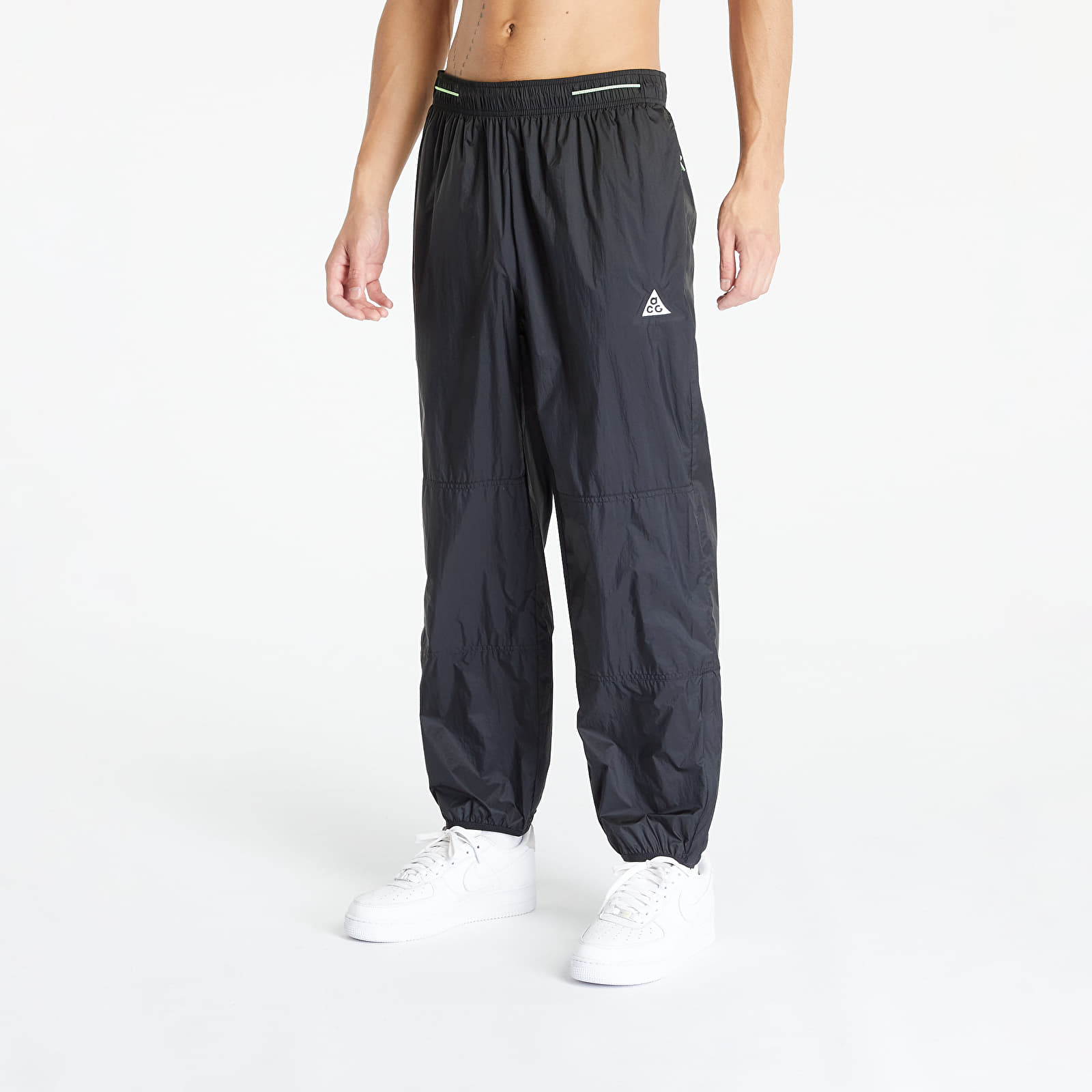 Nike - acg "cinder cone" men's windshell pants black/ lime blast/ summit white
