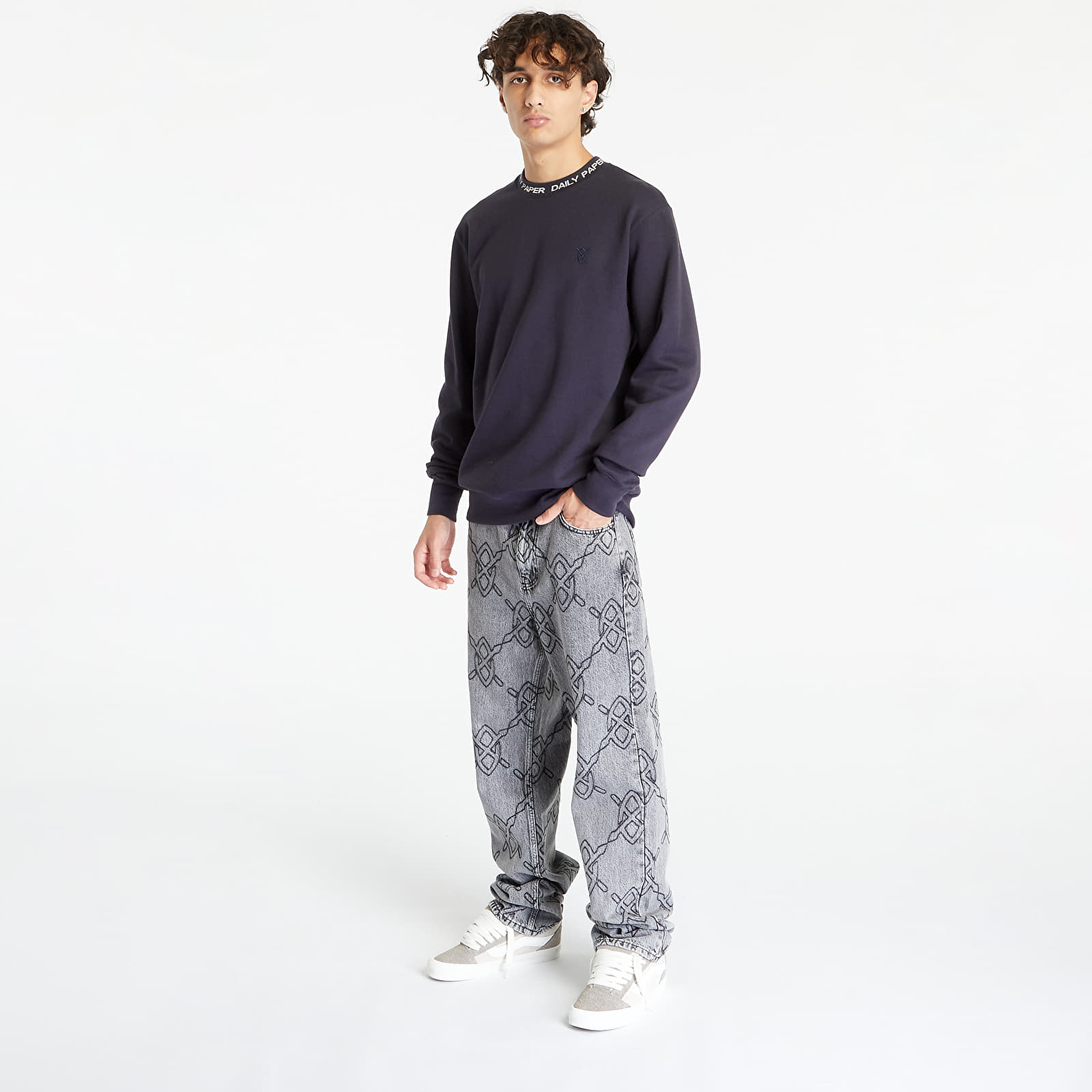 Bluzy Daily Paper Erib Sweater Deep Navy