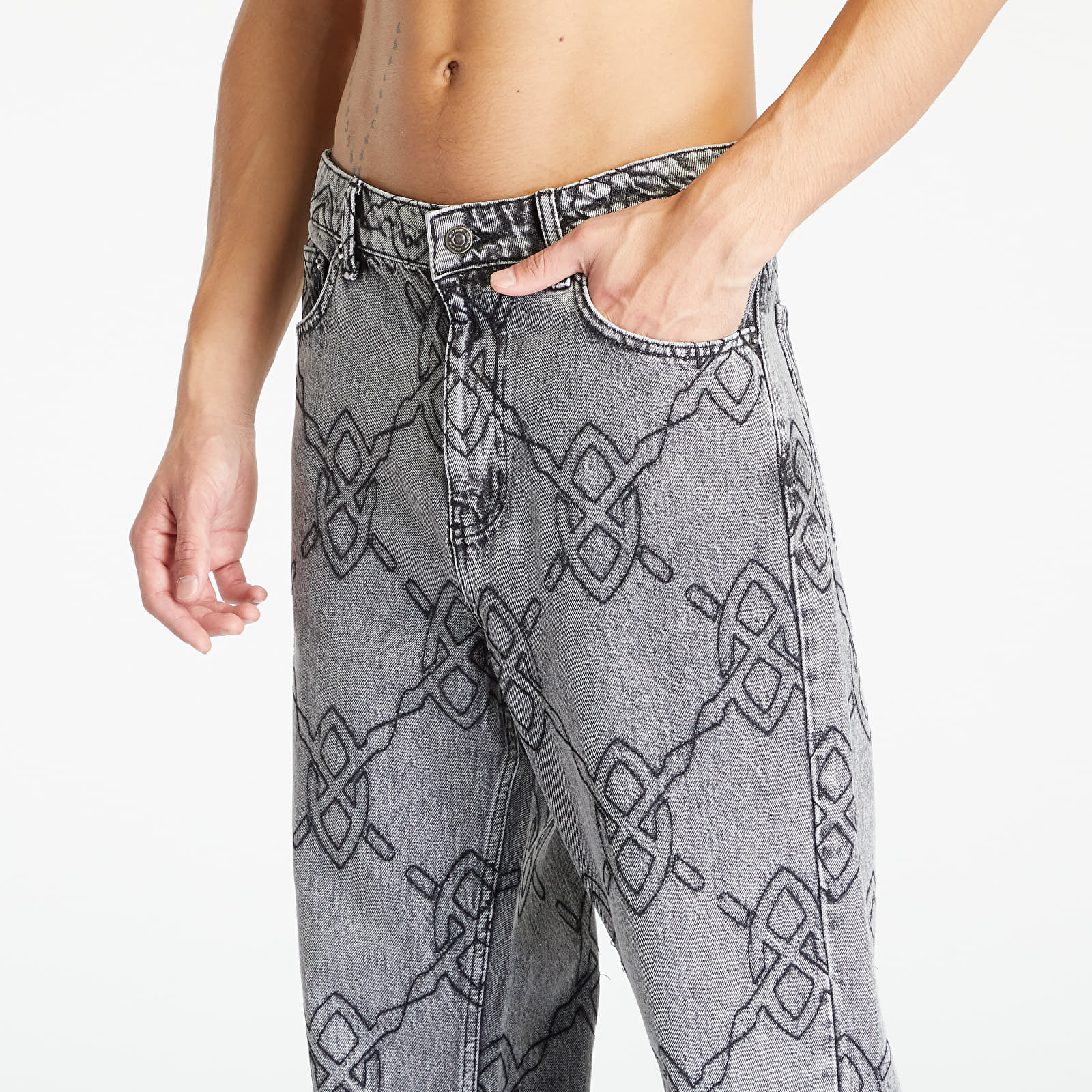 Džinsi Daily Paper Rahul Pants Mid Grey
