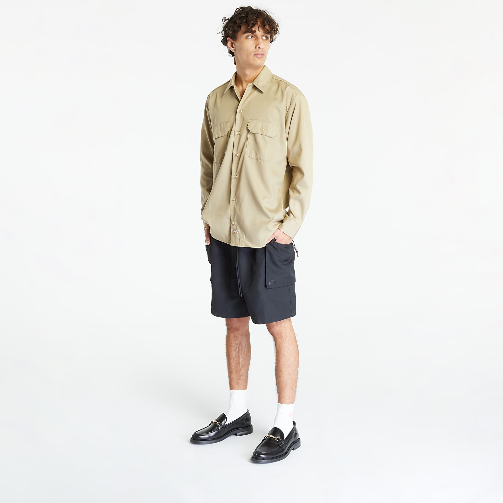 Hemden Dickies Long Sleeve Work Shirt Khaki