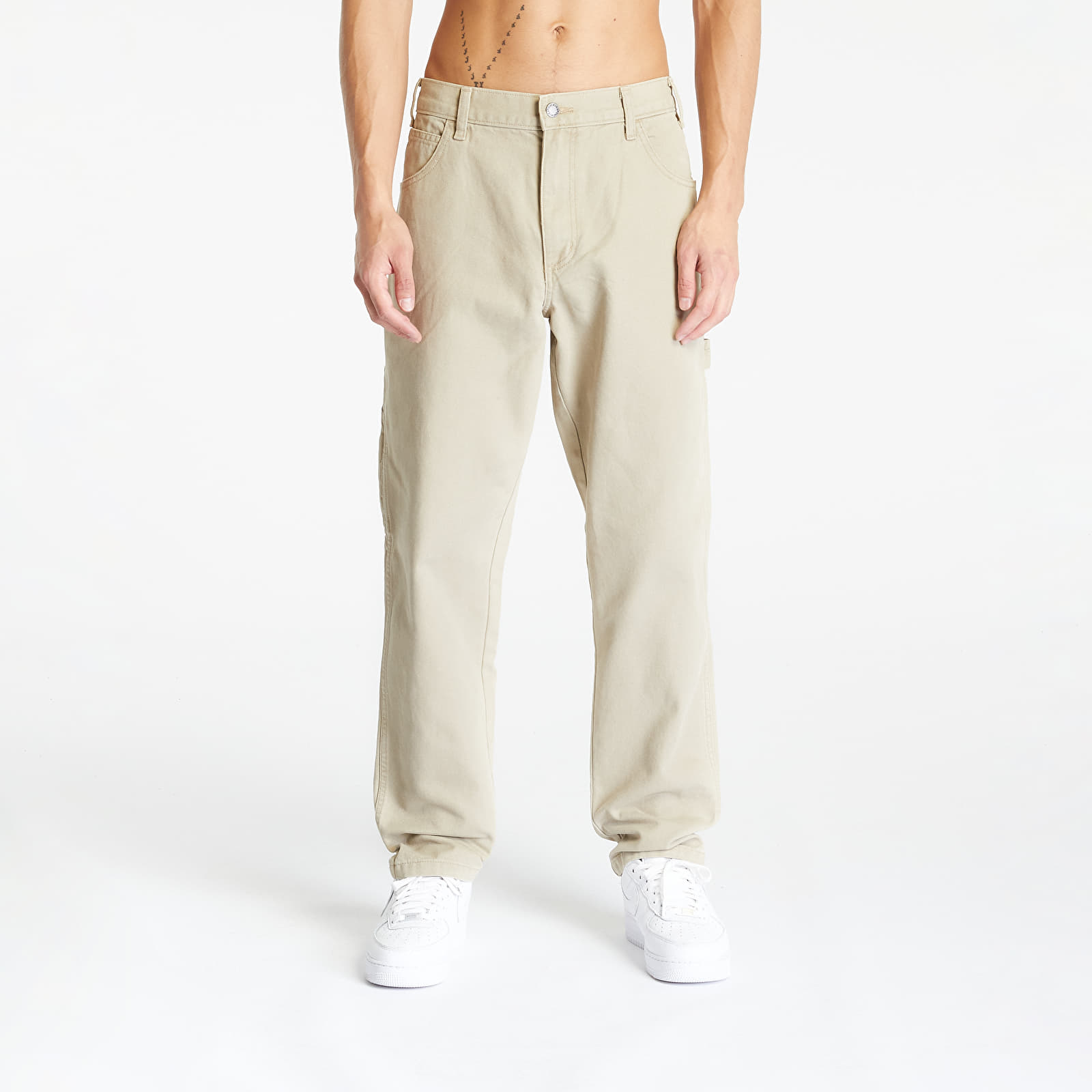Džíny a kalhoty Dickies Duck Canvas Carpenter Trousers Stone Washed Desert Sand