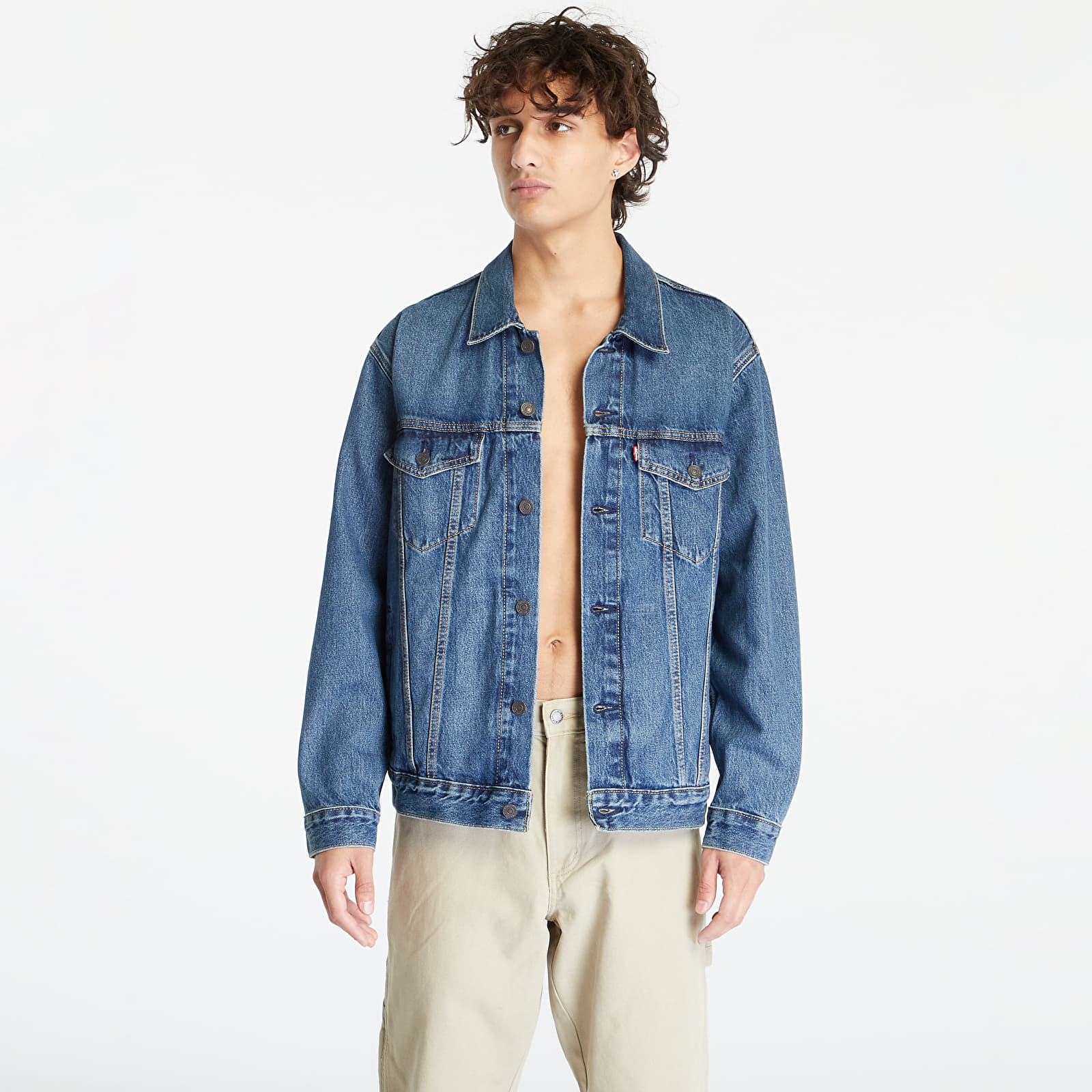 Jacke Levi's® Relaxed Fit Trucker Jacket Med Indigo - Worn In XL