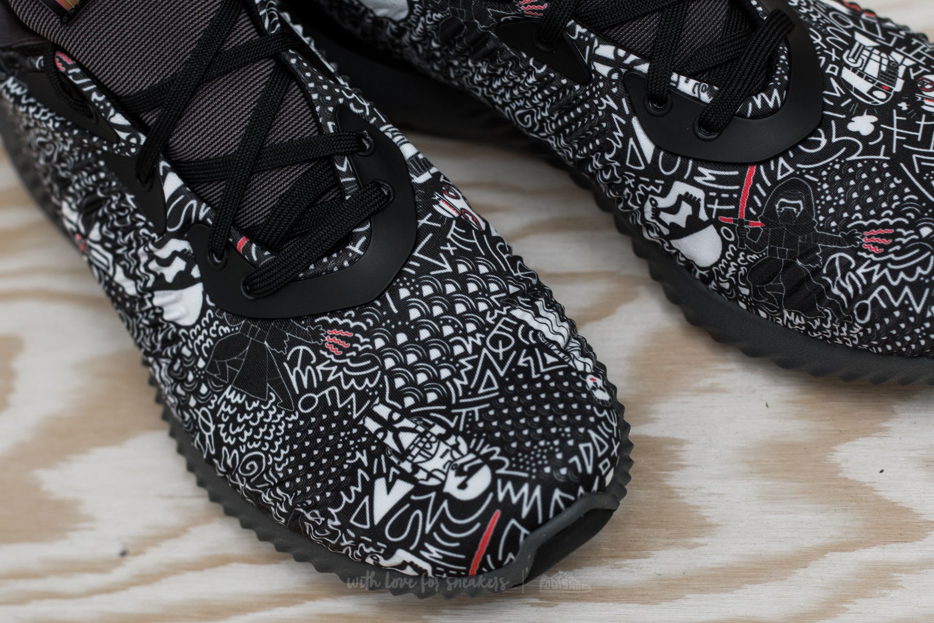 Kids sneakers and shoes adidas Alphabounce Star Wars J Core Black Grey Five Core Red Footshop