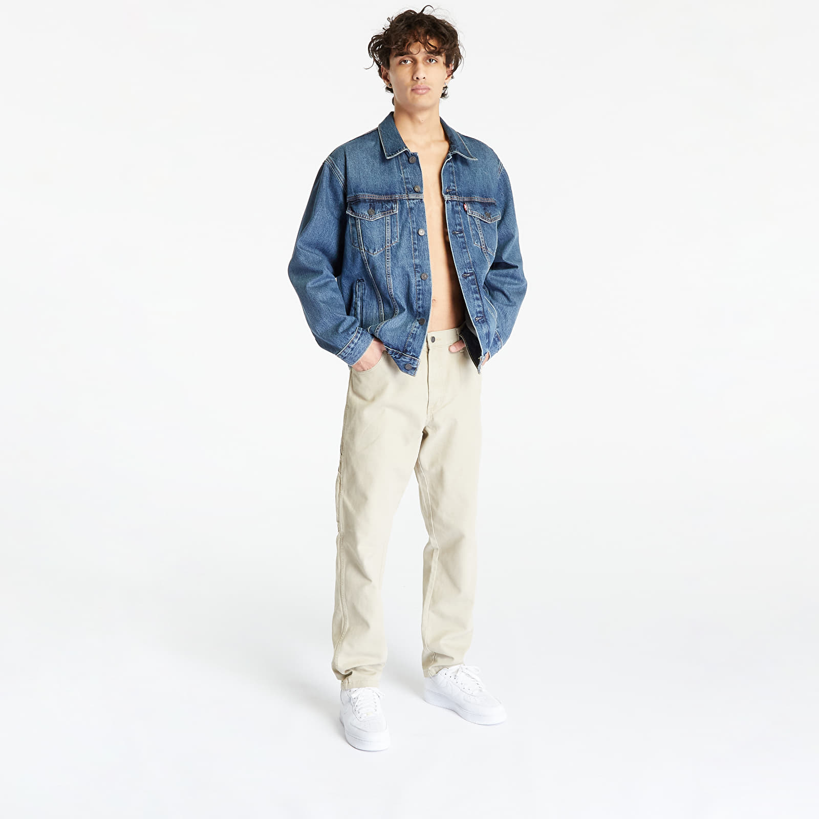 Kurtki Levi's® Relaxed Fit Trucker Jacket Med Indigo - Worn In