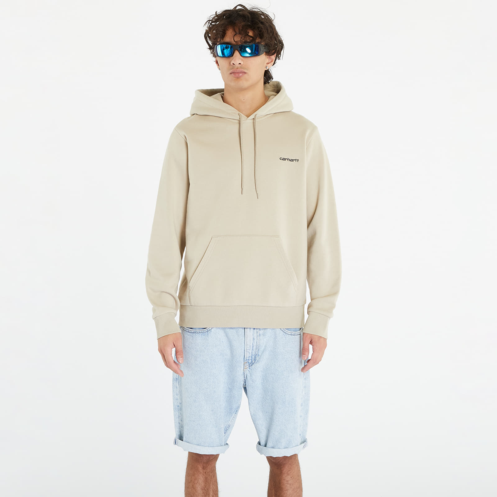 Mikiny Carhartt WIP Hooded Script Embroidery Sweatshirt Wall