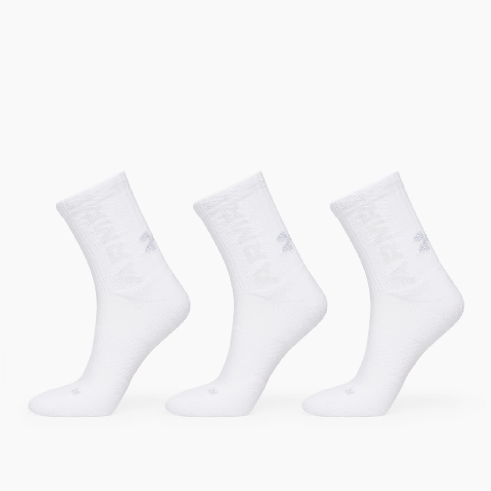 Under Armour - 3-maker cushioned mid-crew 3-pack socks white