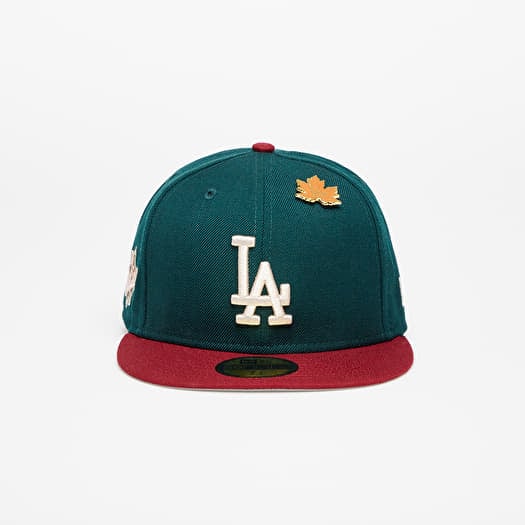New Era Los Angeles Dodgers Ws Contrast 59Fifty Fitted Cap New Olive/ Optic White