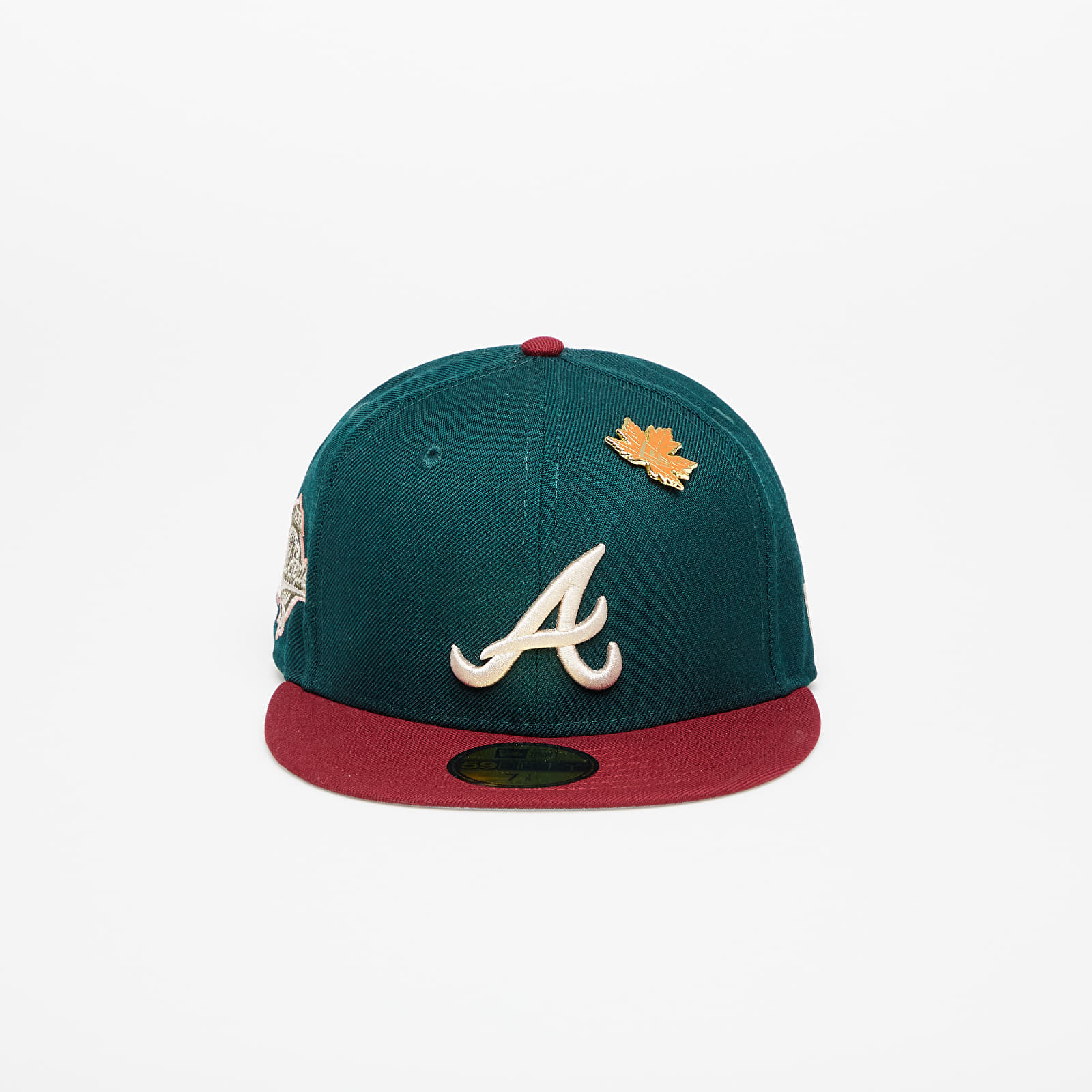 New Era - atlanta braves ws contrast 59fifty fitted cap new olive/ optic white