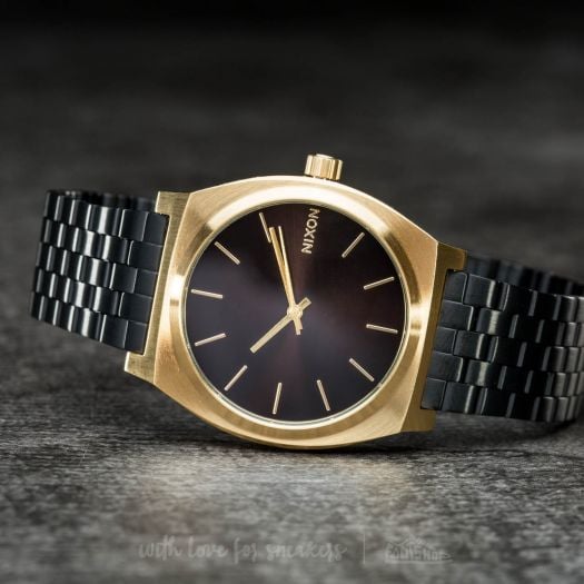Nixon time teller black and gold hot sale