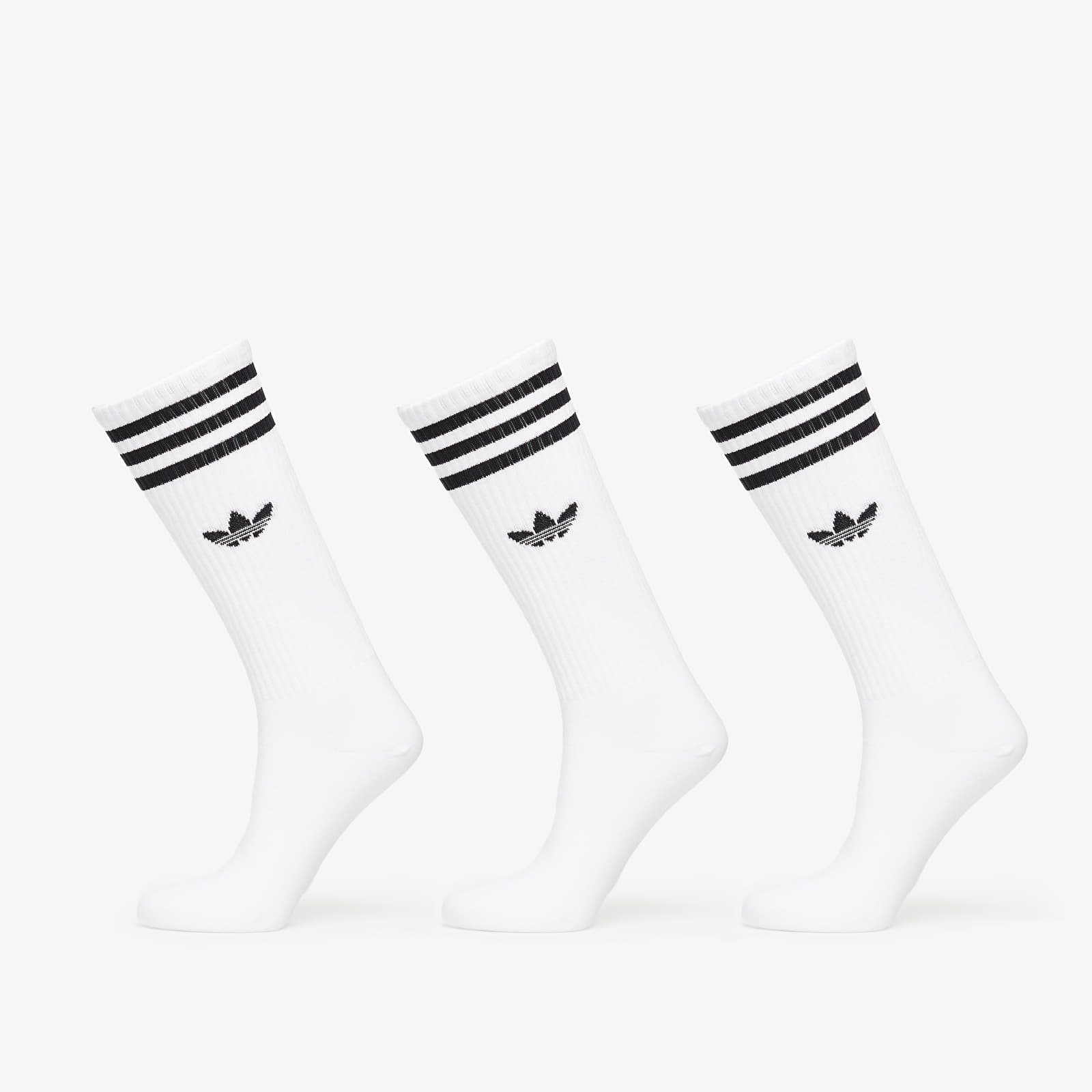 Socks adidas High Solid Crew Sock 3-Pack White