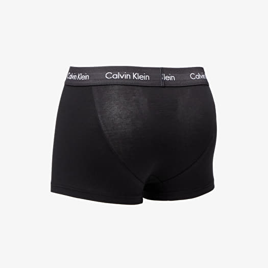 Boxer Calvin Klein Cotton Stretch Classic Fit Low Rise Trunk 3-Pack Black/ Off  White/ Black/ Purple