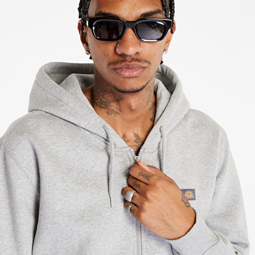 Pánské mikiny Dickies Oakport Zip Hoodie Grey Melange (DK0A4XD3GYM1