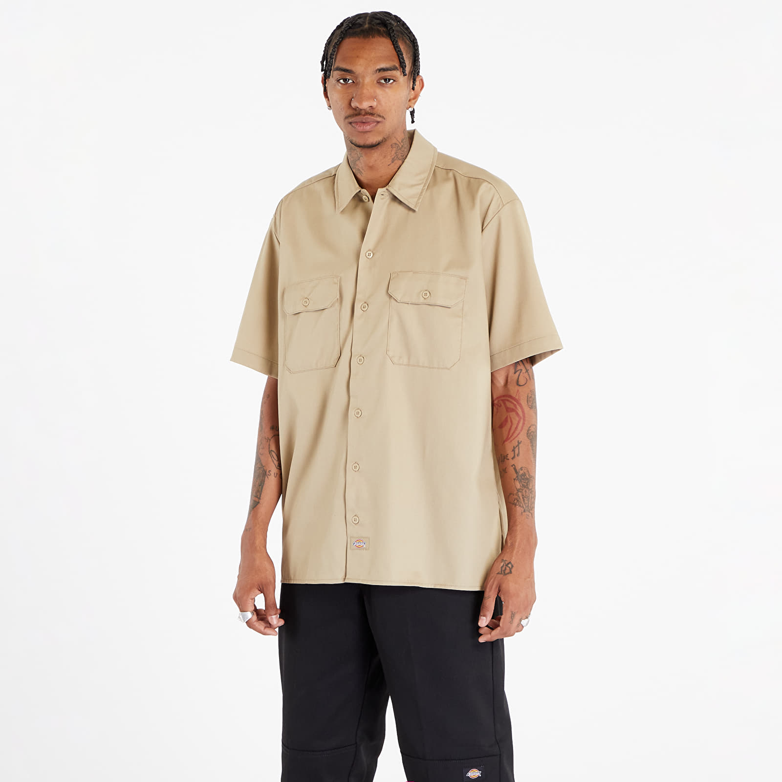 Риза Dickies Work Shirt Ss Rec Khaki L