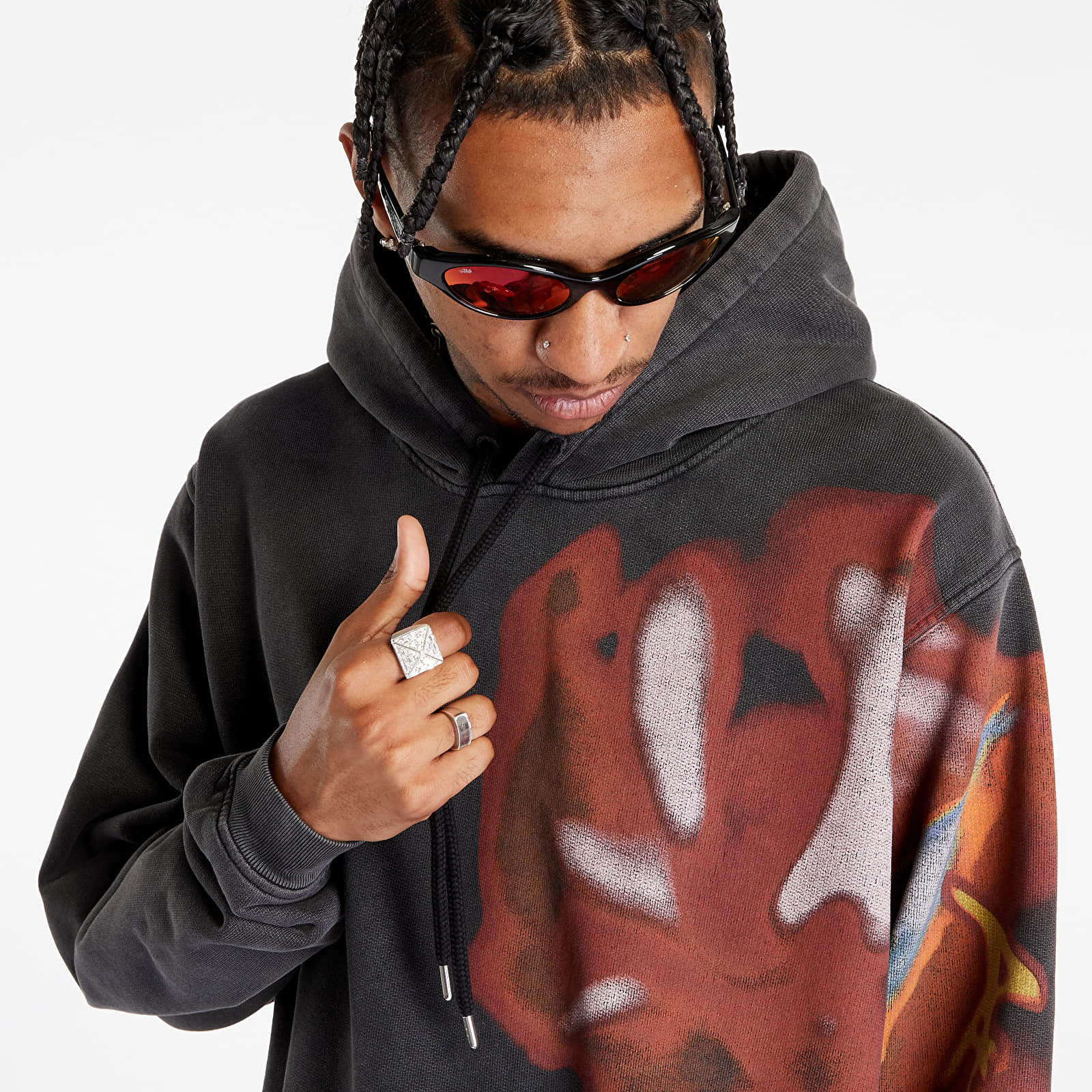 Hoodies and sweatshirts  Ambush Graphic Hoodie UNISEX Tap Shoe/ Valiant Poppy