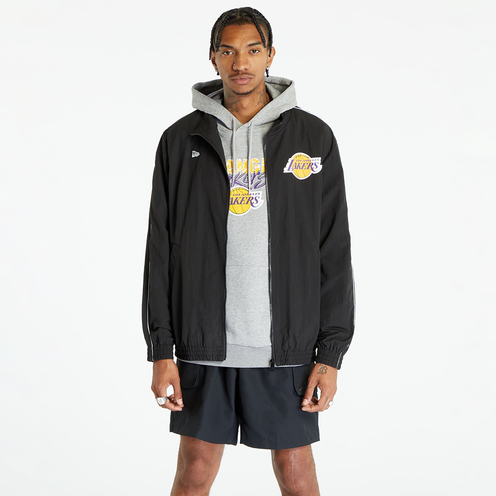 Levně New Era NBA Track Jacket Los Angeles Lakers Unisex Black/ A Gold