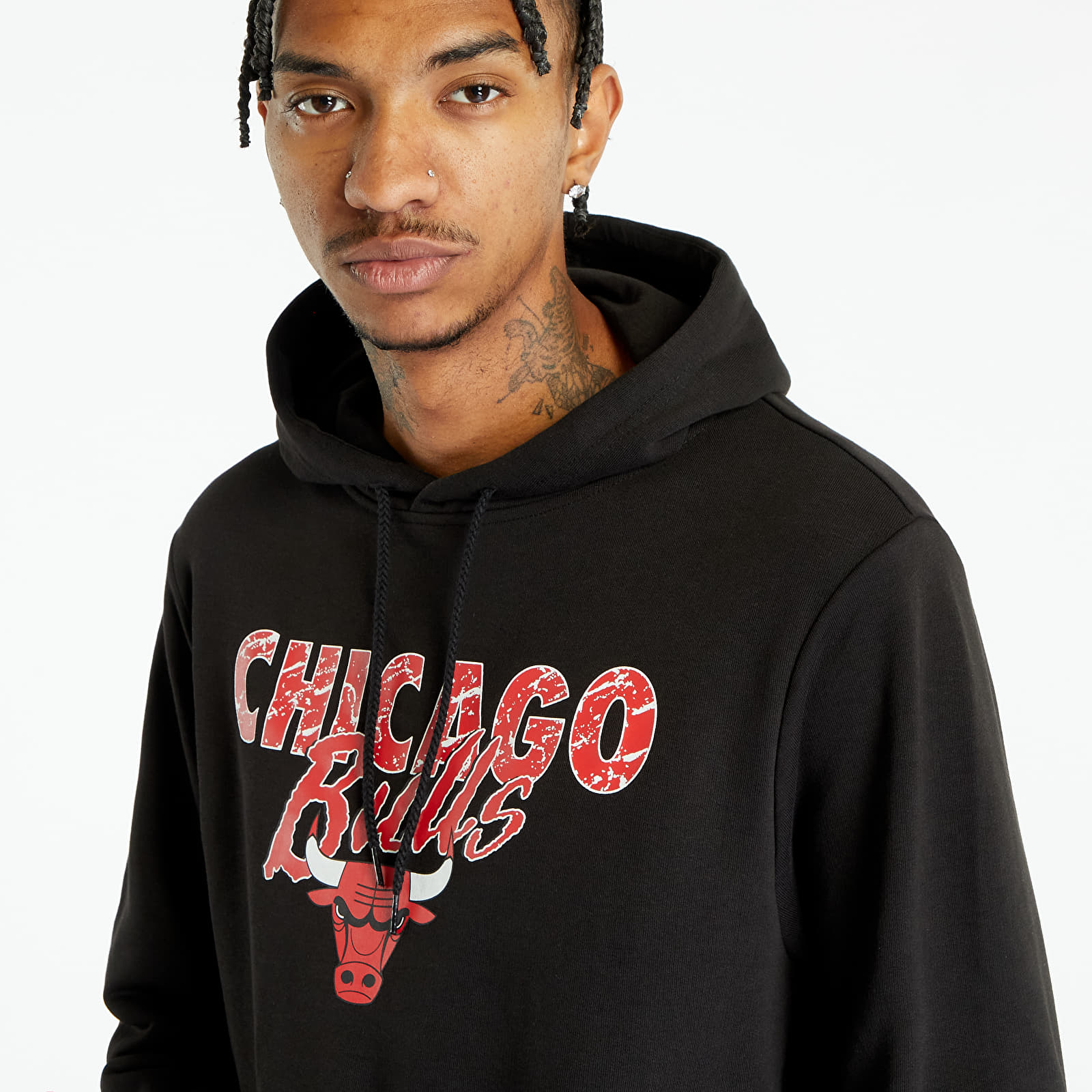 Bluzy New Era Team Script Hoody Chicago Bulls Black/ Front Door Red