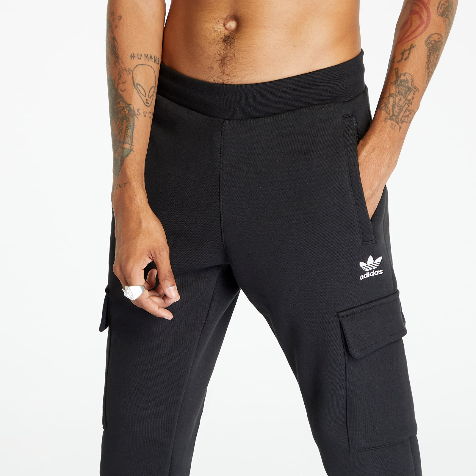 Broek adidas Essentials Cargo Pants Black/ Black/ White