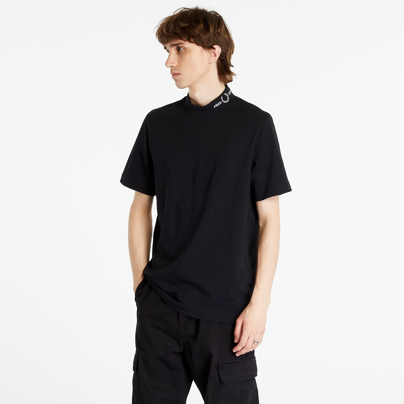 T-shirts FRED PERRY Branded Collar T-Shirt Black