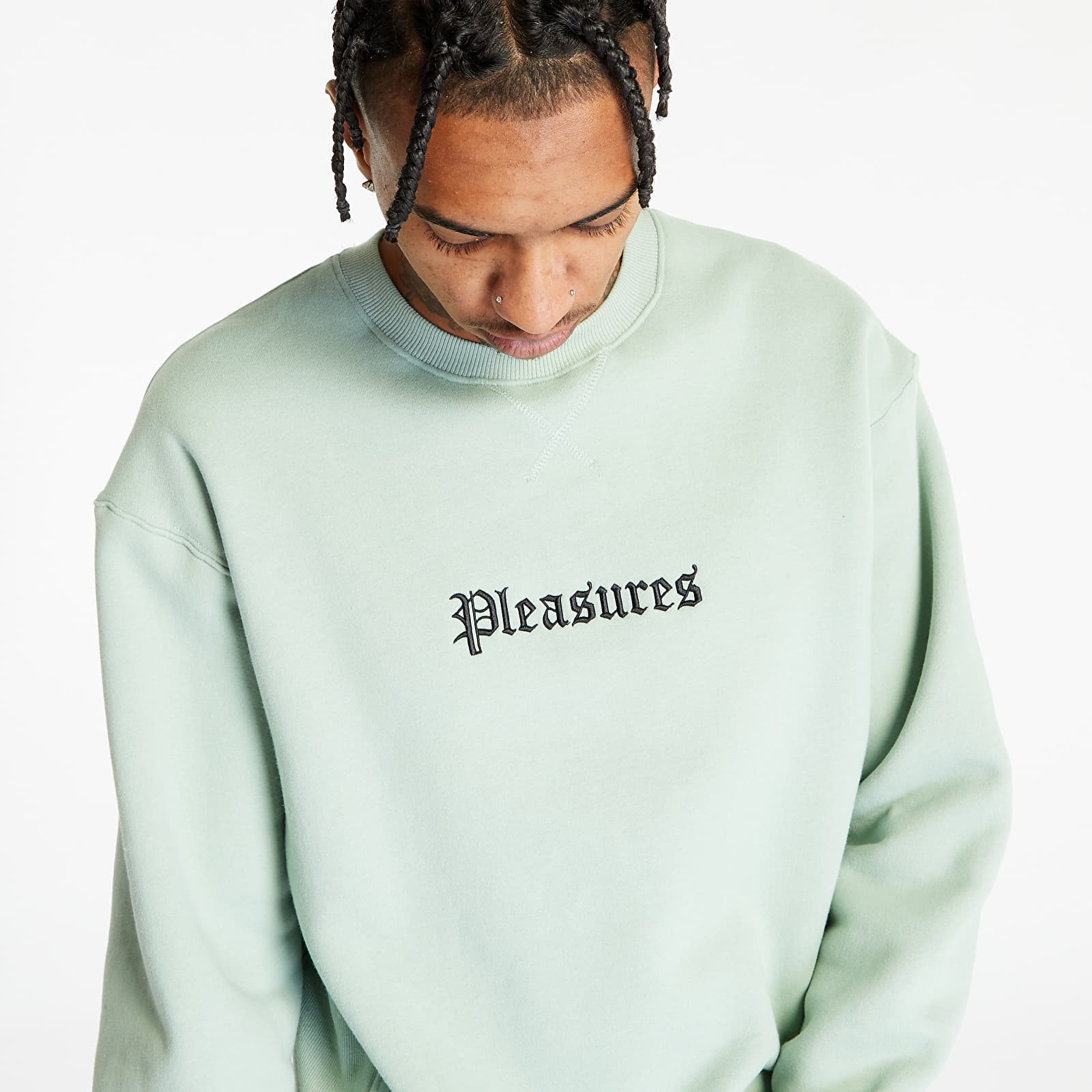 Hanorac PLEASURES Recipe Crewneck Mint - 1 | YEO