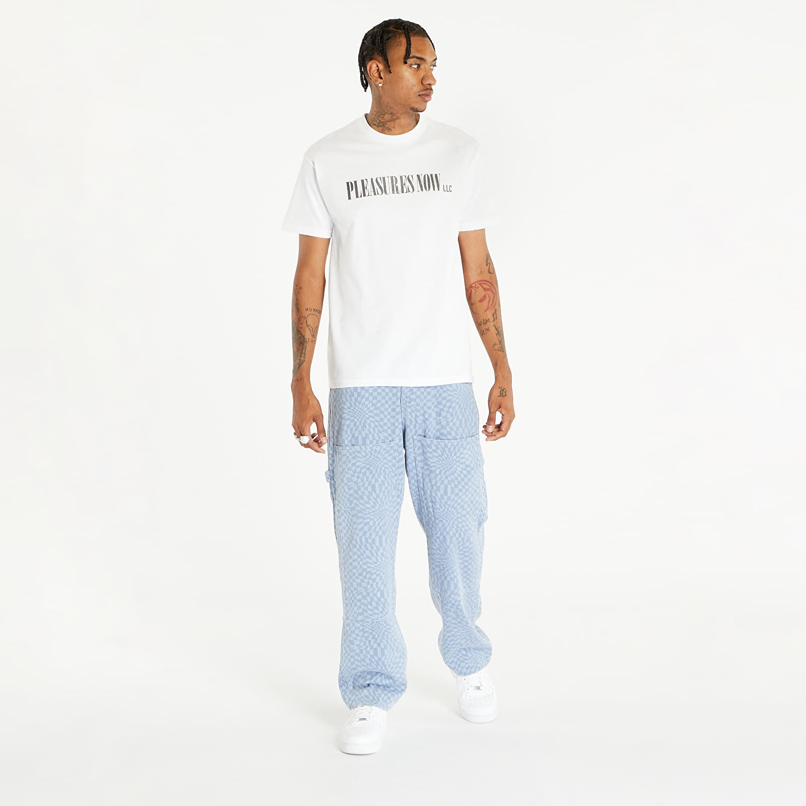 Pólók PLEASURES LLC Short Sleeve Tee White