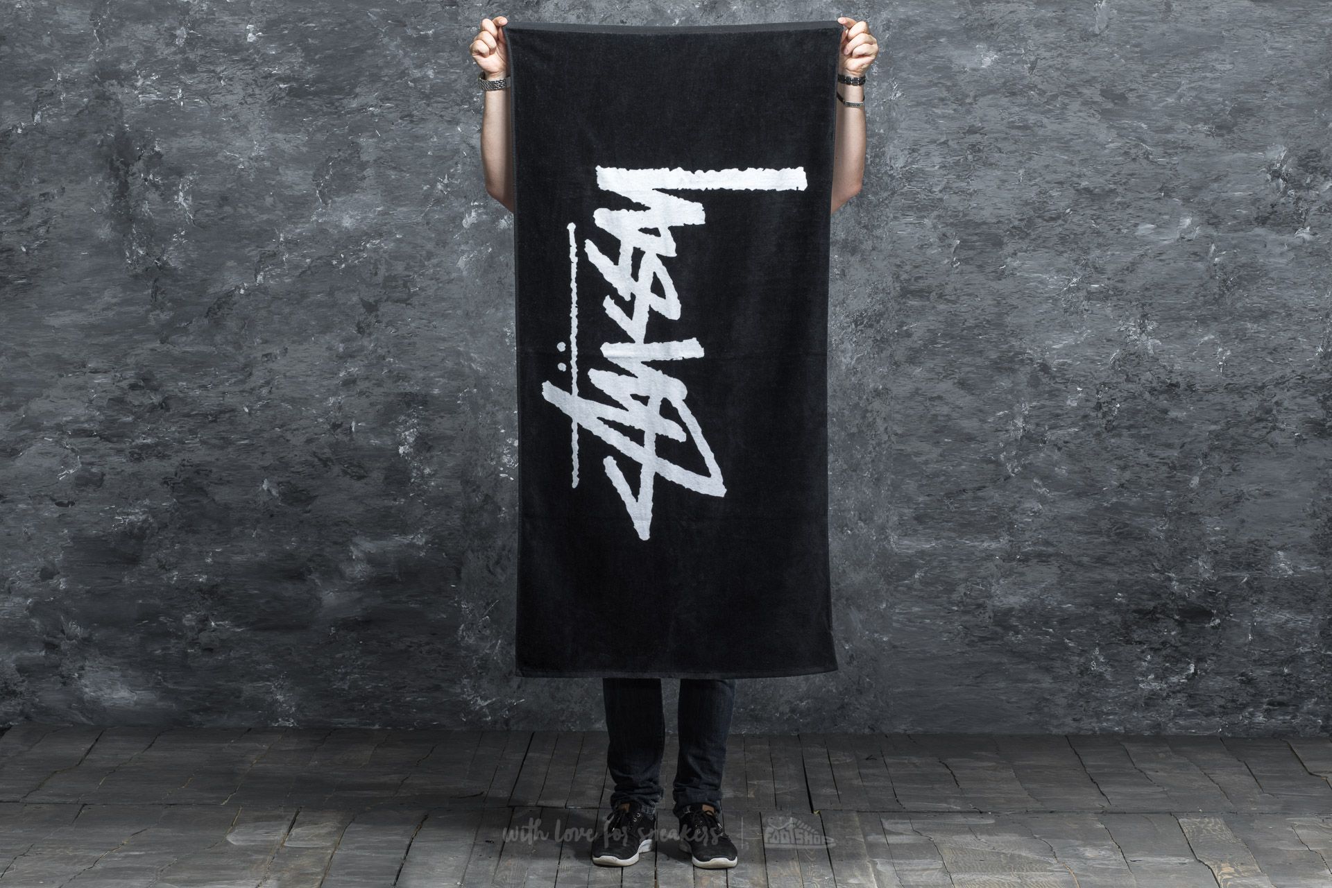 Towel Stüssy Stock Plush Towel Black (138581 black) | Footshop