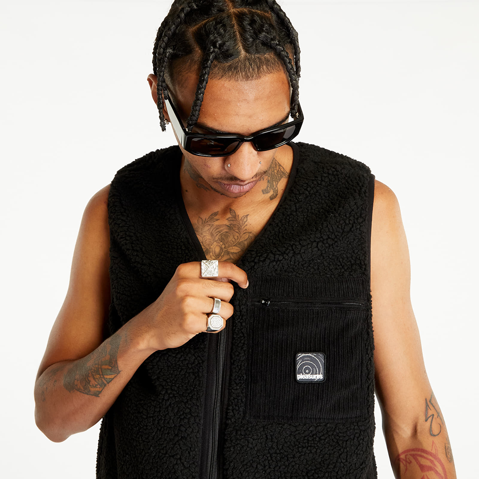 Gilets PLEASURES Infinite Reversible Vest Black