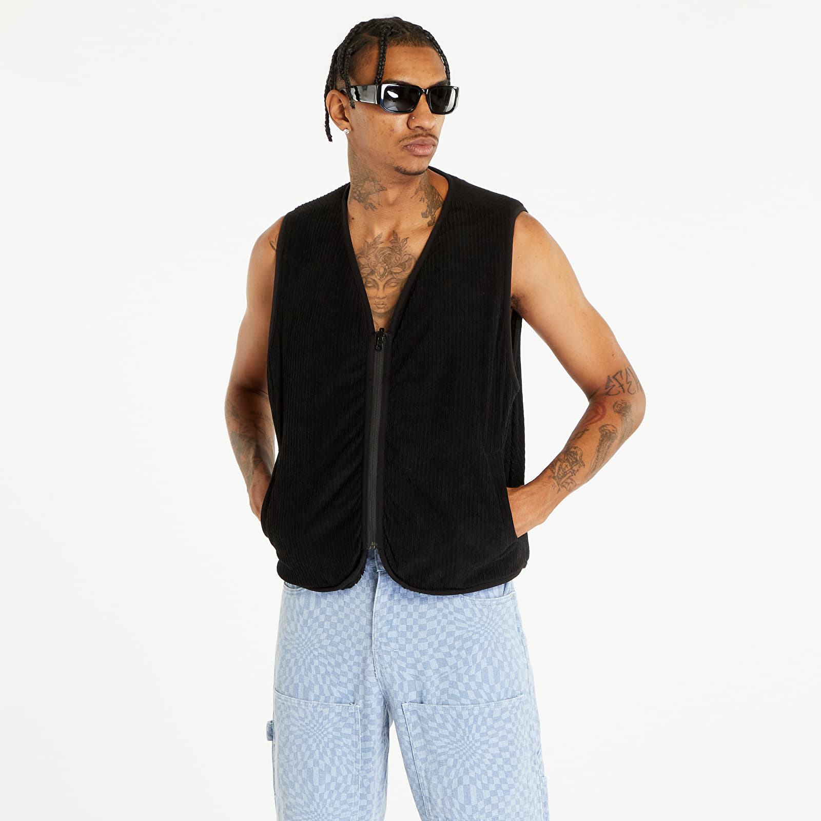 Gilets PLEASURES Infinite Reversible Vest Black