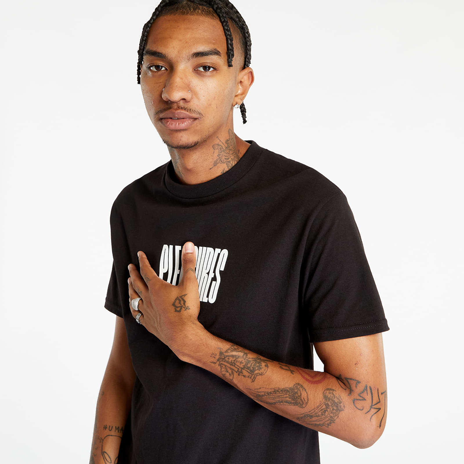 T-shirts PLEASURES Master T-Shirt Black