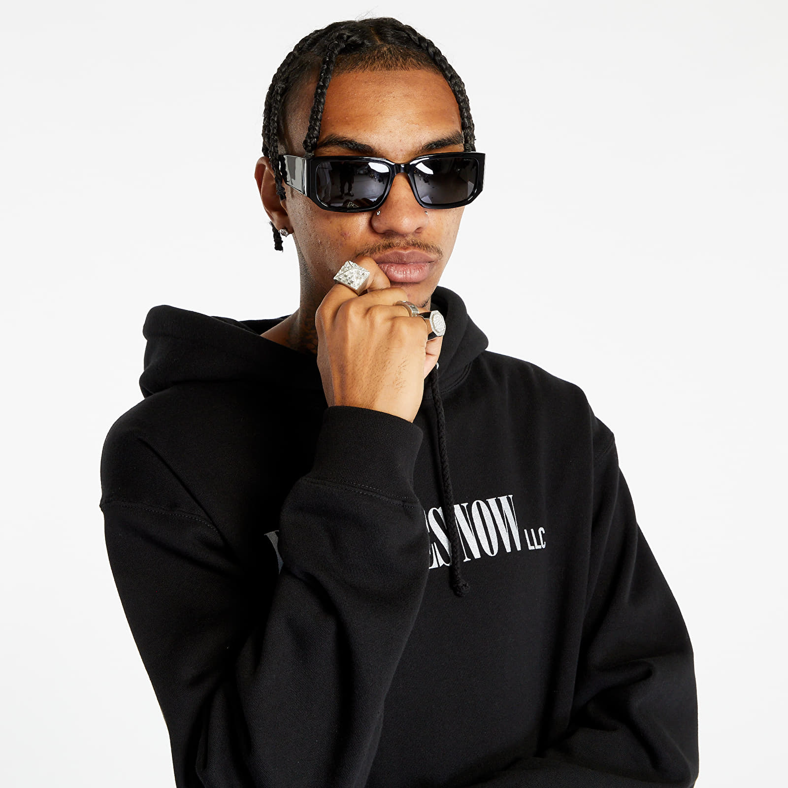 Hoodies e sweatshirts PLEASURES LLC Fleece Hoodie Black