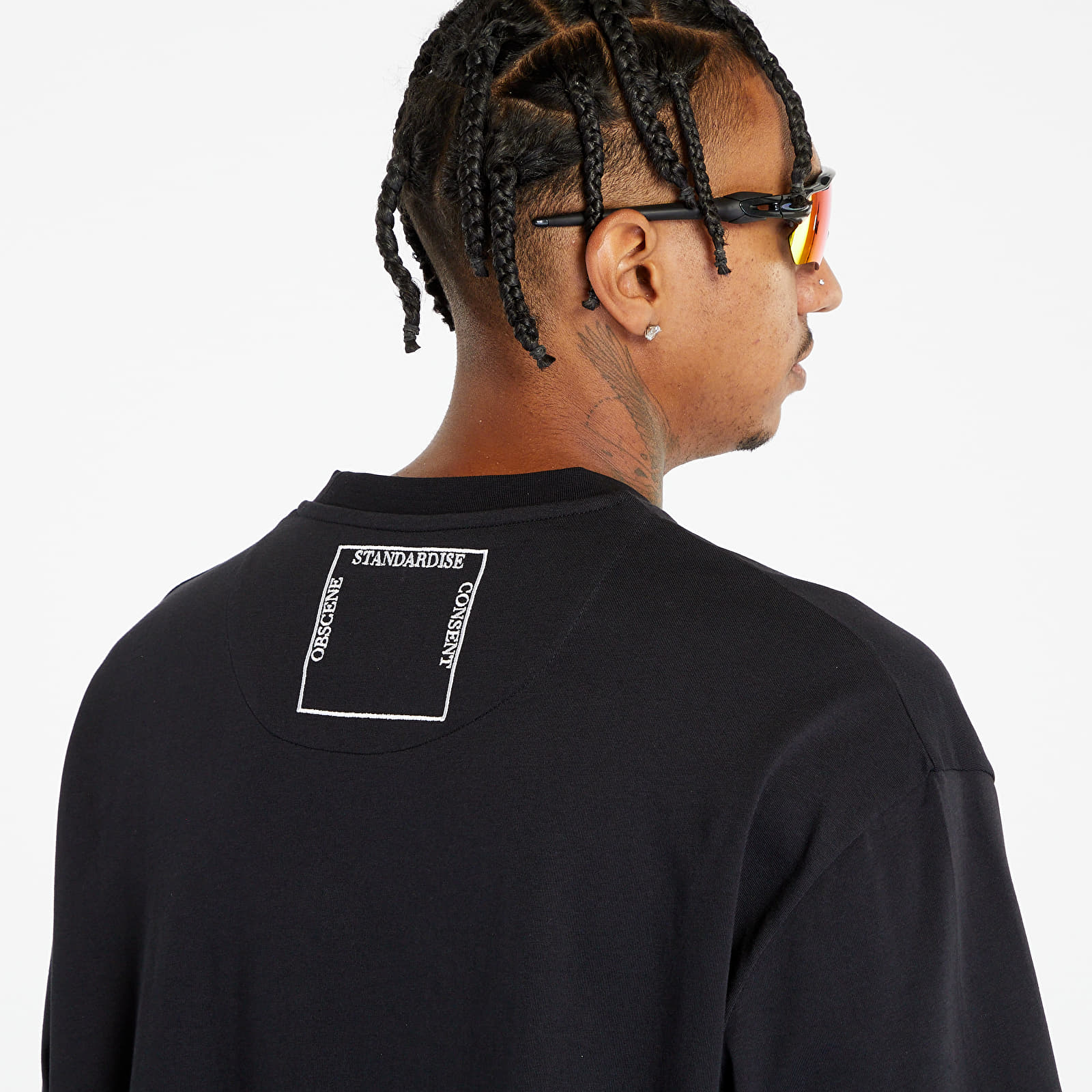 T-shirts FRED PERRY x RAF SIMONS Embroidered Long Sleeve T-Shirt Black