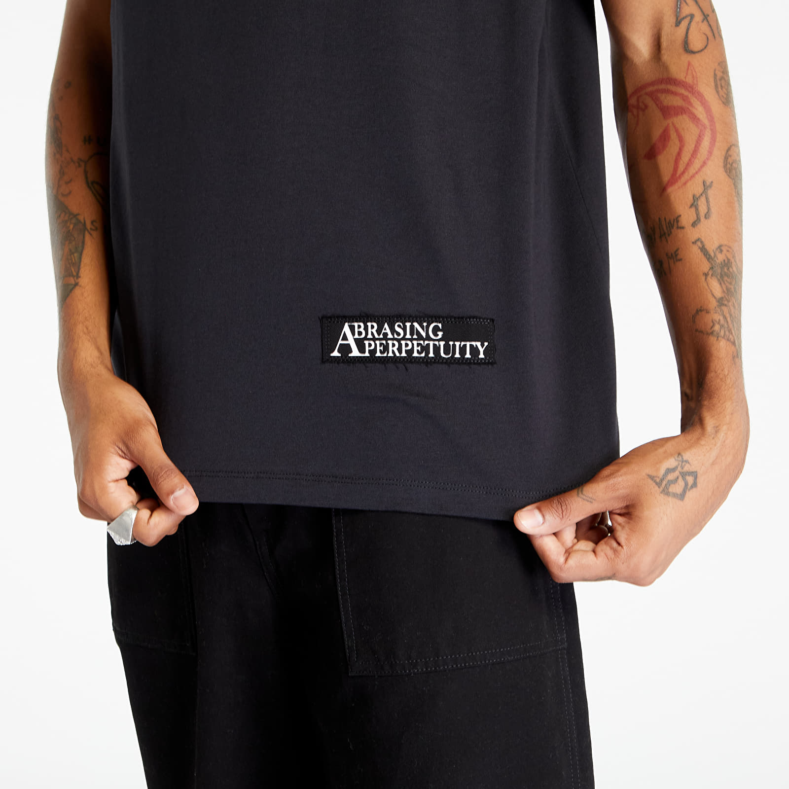 T-shirts FRED PERRY x RAF SIMONS Printed Patch Relaxed Tee Black