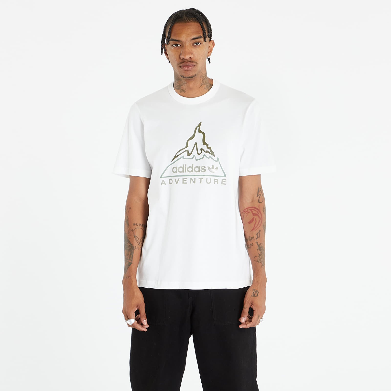T-krekli adidas Originals Adventure Volcano Short Sleeve Tee White